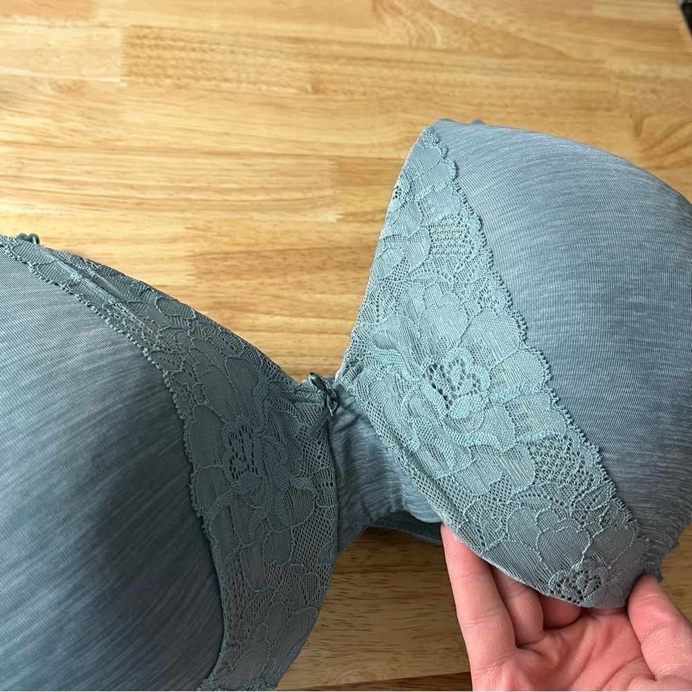 Cacique Size 42F Lightly Lined Full Coverage Heather Blue - Picture 3 of 7